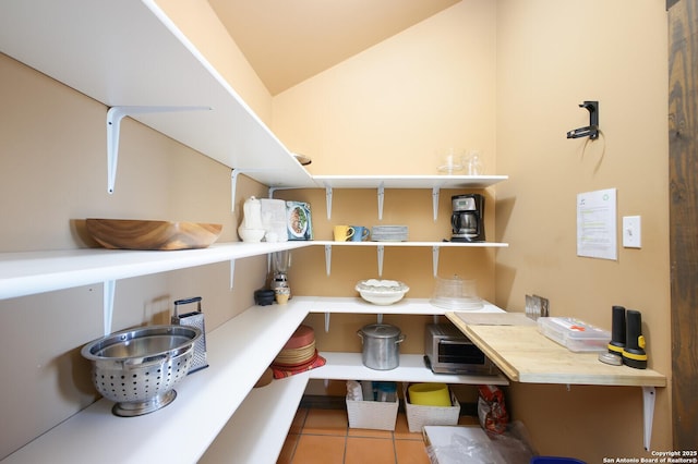 view of storage area