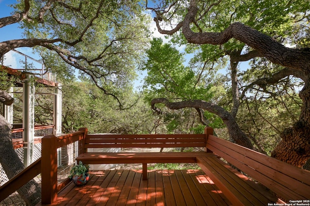 view of wooden deck