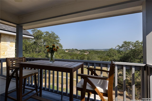 view of balcony
