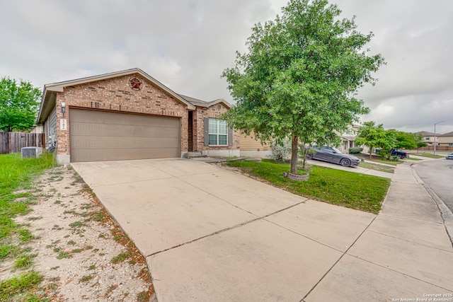 342 Perch Horizon, San Antonio, TX 78253 - single story home with an attached garage, fence, brick siding, and concrete driveway