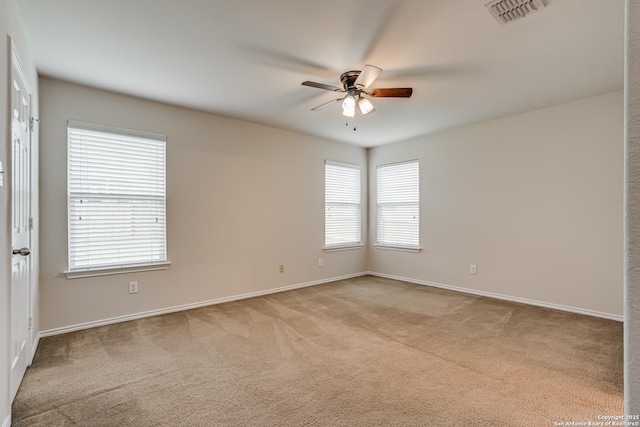 342 Perch Horizon, San Antonio, TX 78253 - unfurnished room featuring carpet, visible vents, baseboards, and ceiling fan