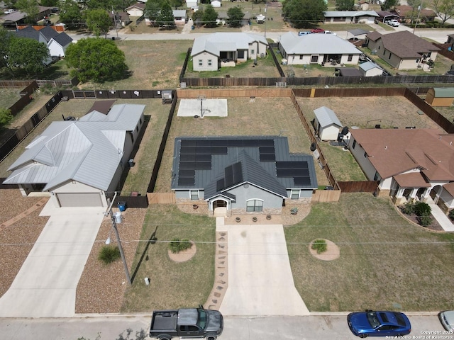aerial view featuring a residential view