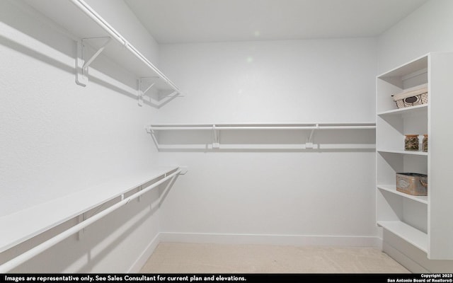 view of walk in closet
