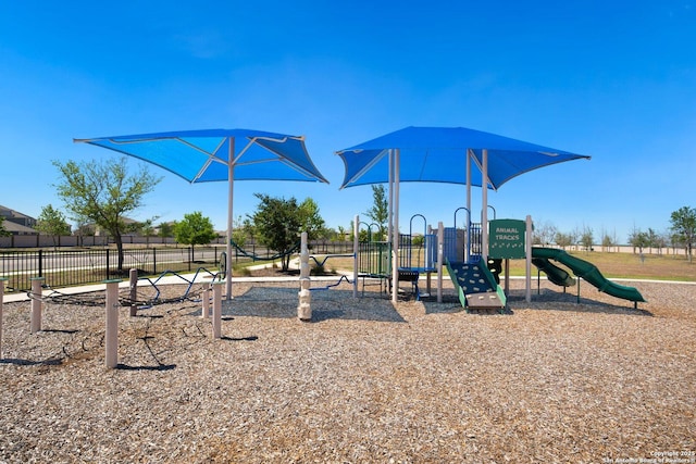 community playground with fence