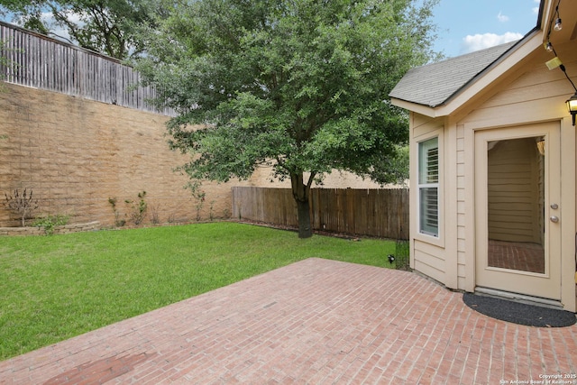 view of patio / terrace with a fenced backyard