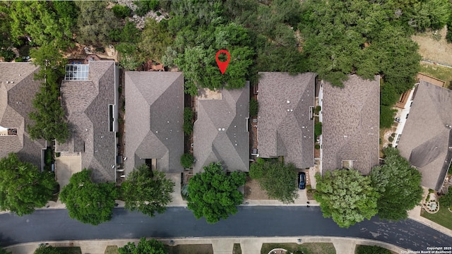 bird's eye view featuring a residential view