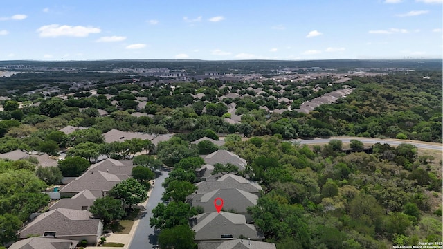 aerial view with a residential view