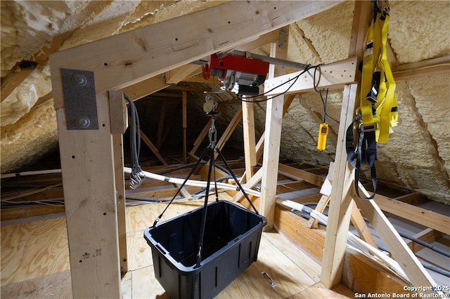 view of attic
