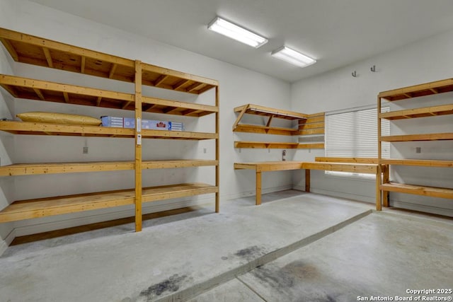 view of storage area