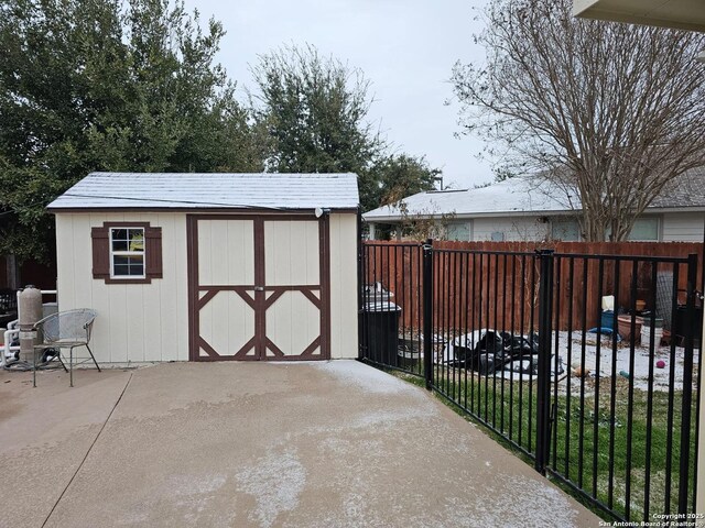 12031 Mill Love, San Antonio, TX 78254 - view of shed featuring a fenced backyard