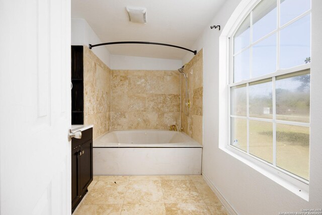 full bath with shower / bathtub combination and vanity