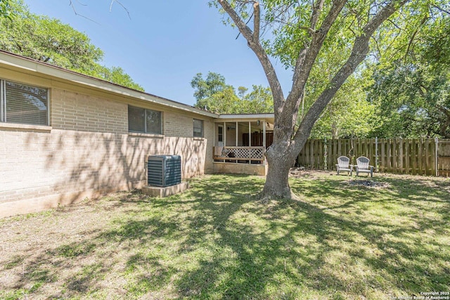 324 Craddock, San Marcos, TX 78666 - view of yard with fence and cooling unit
