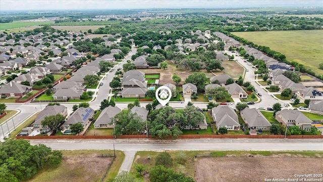drone / aerial view with a residential view
