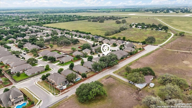 drone / aerial view with a residential view