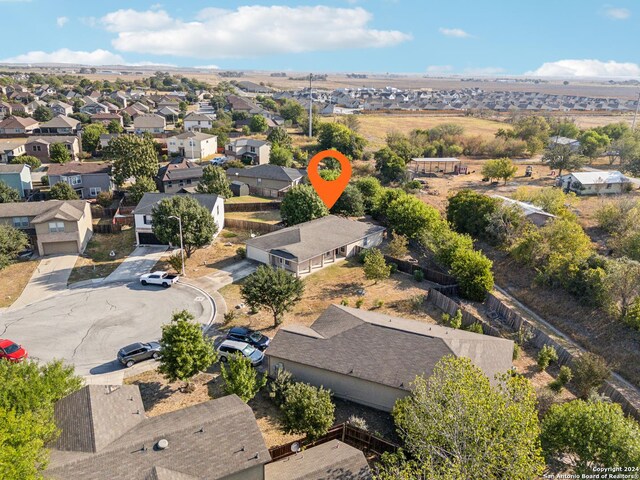 bird's eye view featuring a residential view
