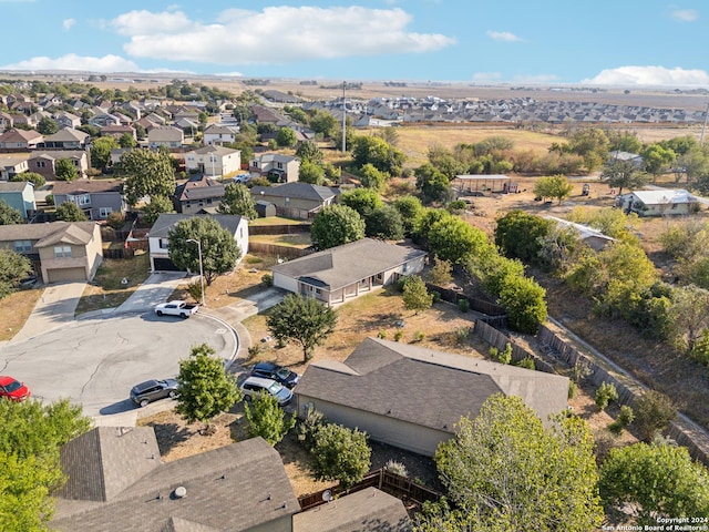 aerial view with a residential view
