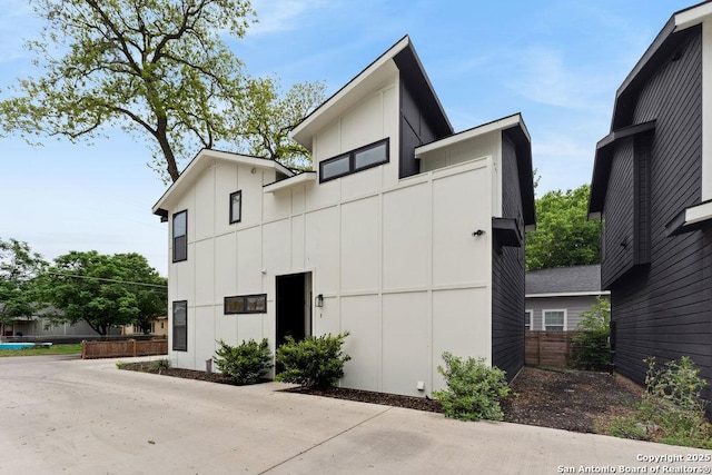 view of property exterior featuring board and batten siding
