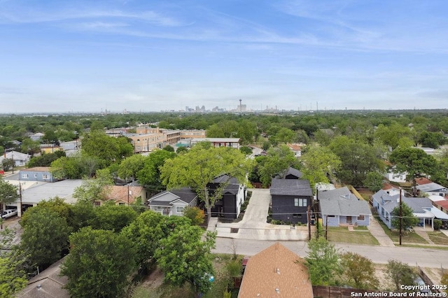 drone / aerial view with a residential view