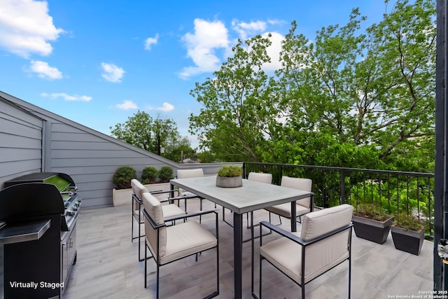 view of patio / terrace featuring outdoor dining area