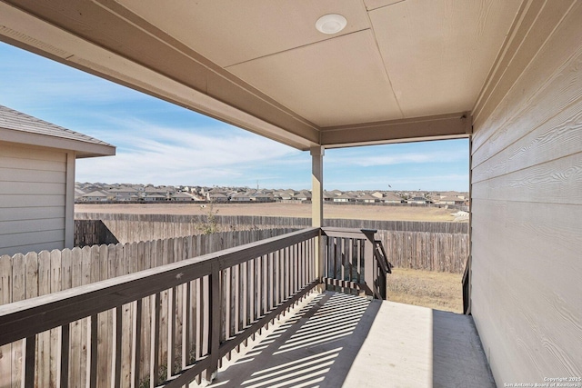 balcony with a residential view