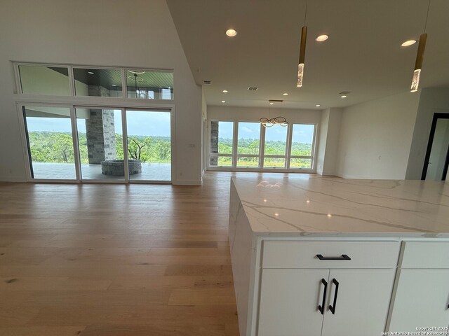 13331 Roundup, San Antonio, TX 78245 - unfurnished living room with recessed lighting and light wood-style floors