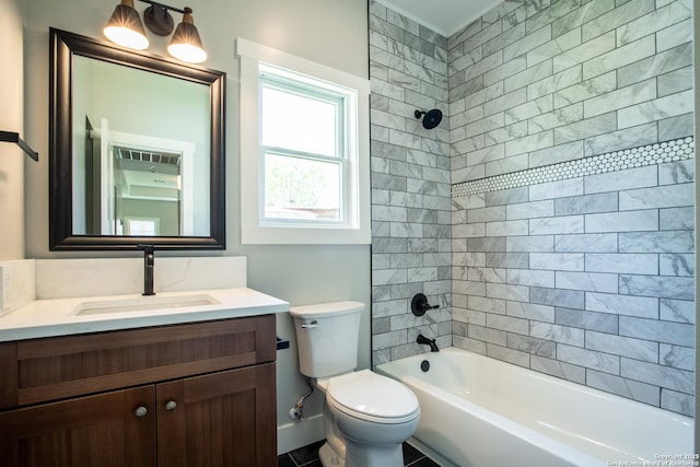 227 Quentin, San Antonio, TX 78201 - full bathroom with shower / bathtub combination, vanity, and toilet