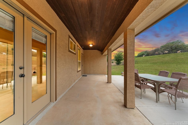 view of patio with outdoor dining area