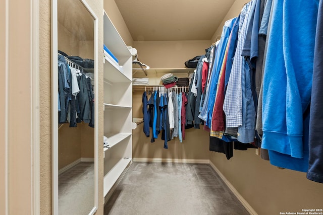 view of walk in closet