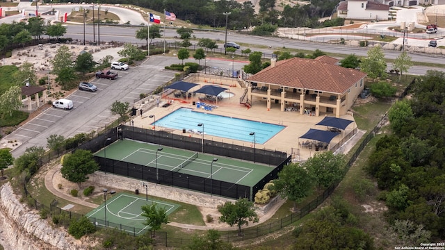 birds eye view of property