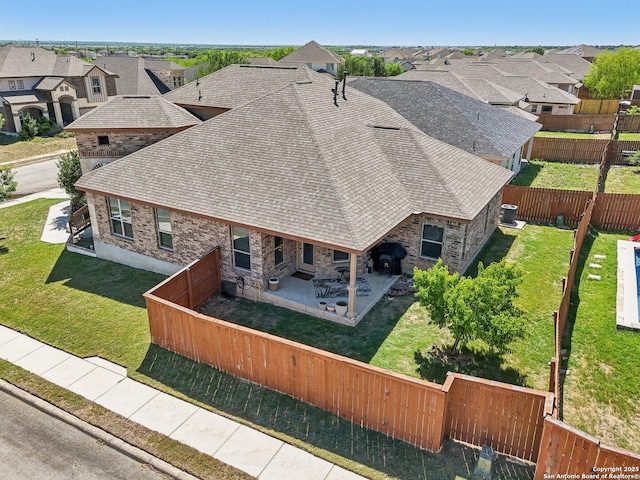 bird's eye view featuring a residential view
