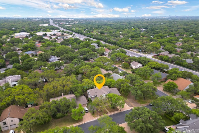 aerial view with a residential view