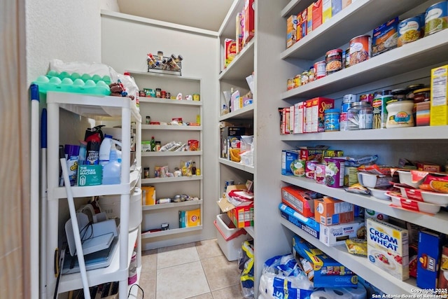 view of storage area
