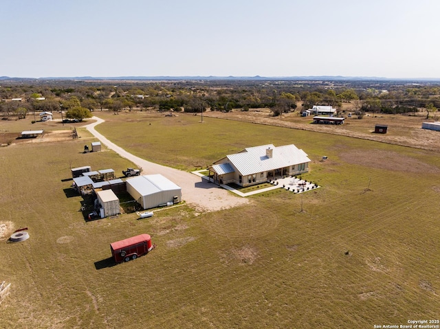 bird's eye view featuring a rural view