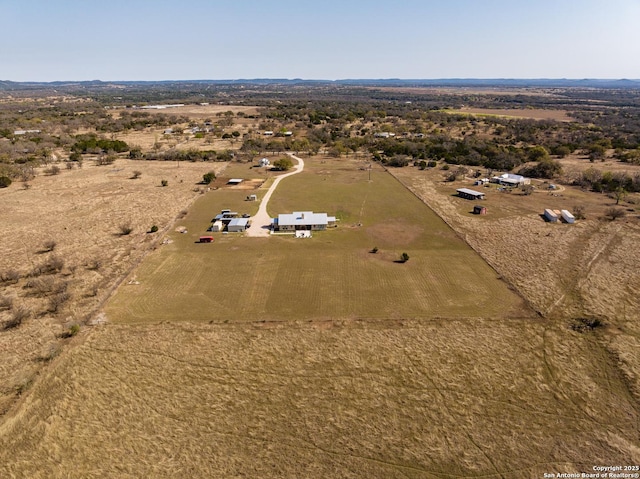 bird's eye view featuring a rural view