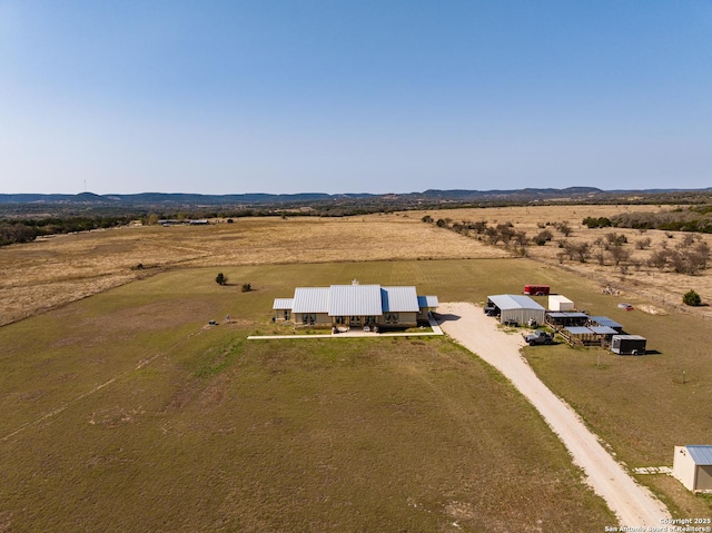 bird's eye view featuring a rural view