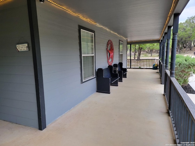 view of patio with a porch