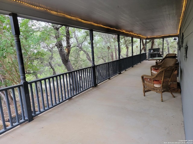 view of sunroom