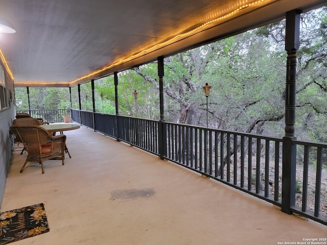 view of sunroom