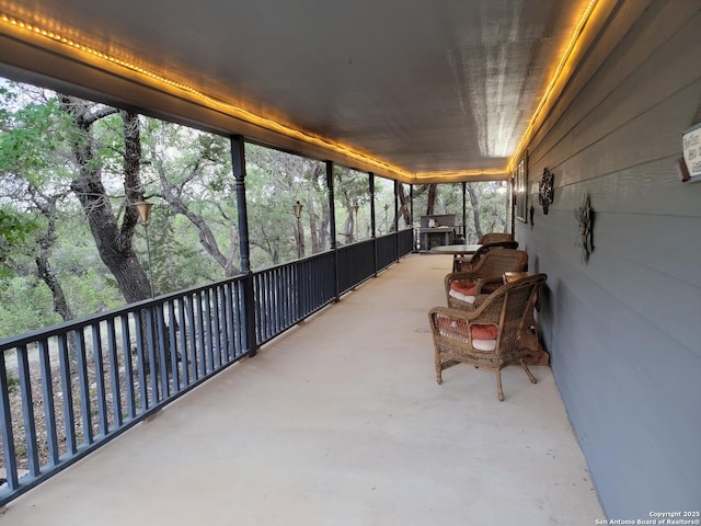 view of sunroom