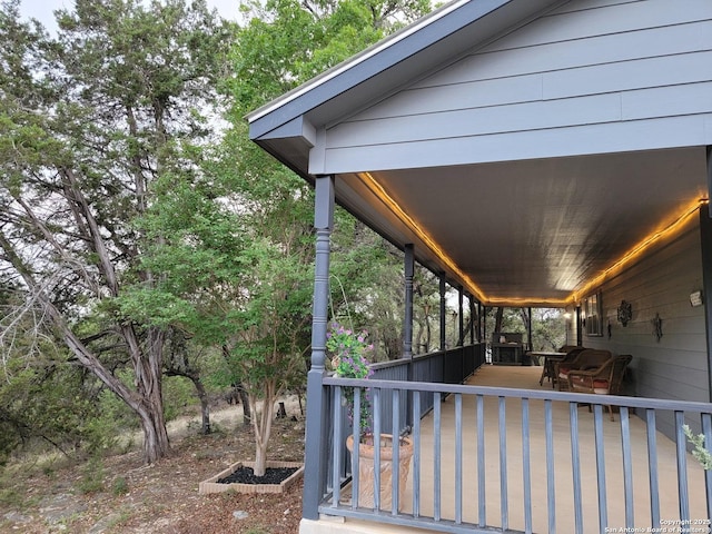 exterior space with a porch