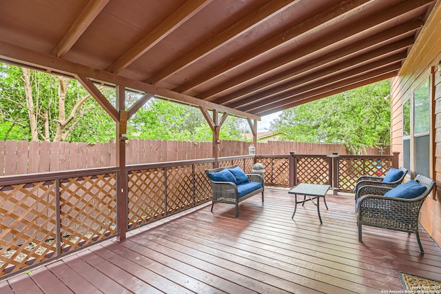 5402 Palamon Farm, San Antonio, TX 78228 - deck with a fenced backyard