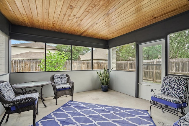 view of sunroom