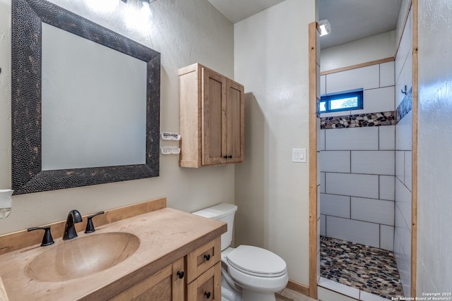 841 Postert, Floresville, TX 78114 - full bath featuring vanity, a shower stall, and toilet