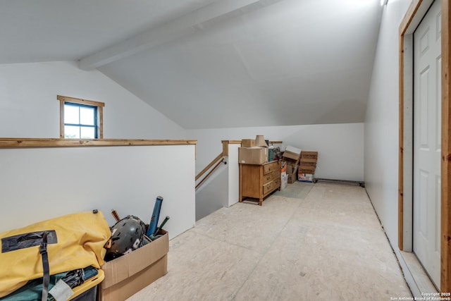 841 Postert, Floresville, TX 78114 - additional living space with lofted ceiling with beams