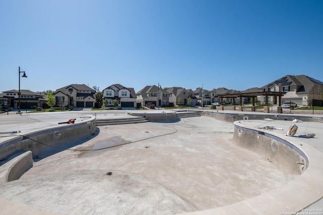 exterior space with a residential view