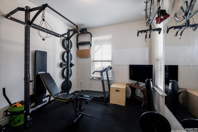 view of exercise area