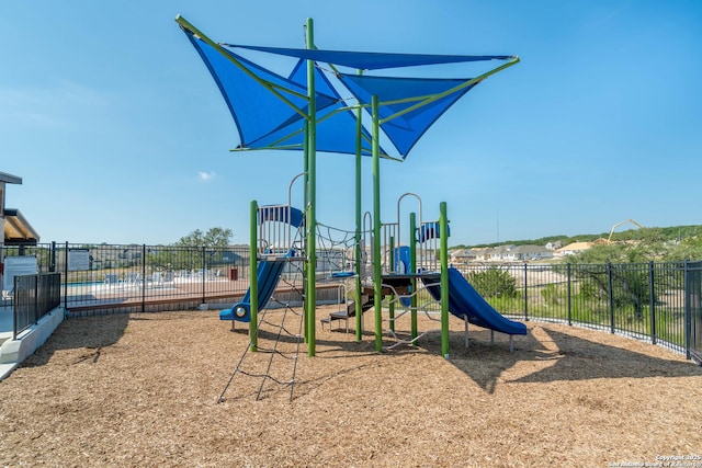 community playground with fence