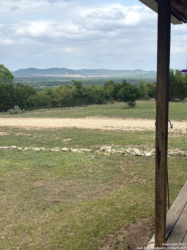 property view of mountains with a rural view