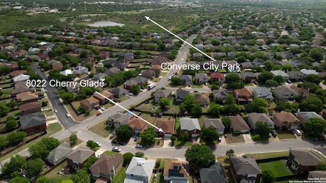 birds eye view of property featuring a residential view