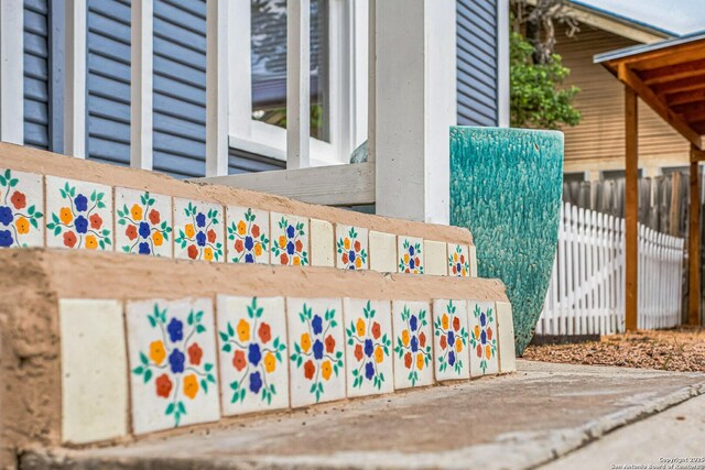 exterior details with fence